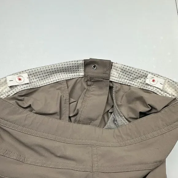 LL Bean Pants Women 10 Brown Comfort Trail Crop Stretch UPF Wicking Outdoor Hike - Picture 7 of 15